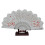 Waaier - Glitter - Pauw met plastic voet - Wit Wit 1