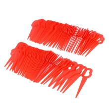 100 lame in plastica rossa per tagliaerba a batteria Einhell con fori di montaggio da 12x7 mm - Sy
