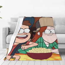 Gravity Falls aranyos anime takaró, rajongói ajándékokkal kompatibilis, szuper puha, könnyű, kényelmes flanel, 152x137 cm, kanapé