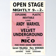 NEW VELVET UNDERGROUND NICO ANDY WARHOL AFFICHE VINTAGE