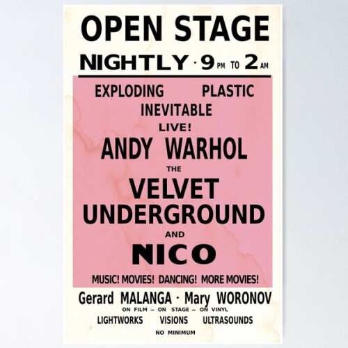 NOVÝ SAMETOVÝ UNDERGROUNDOVÝ VINTAGE PLAKÁT NICO ANDY WARHOL