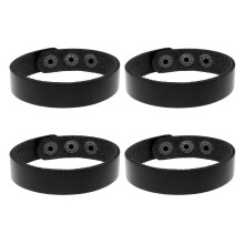4PCS1.6CM brățară din piele de vacă DIY lanț simplu de mână unisex încheietura mâinii brățară retro neagră bijuterii pentru bărbați