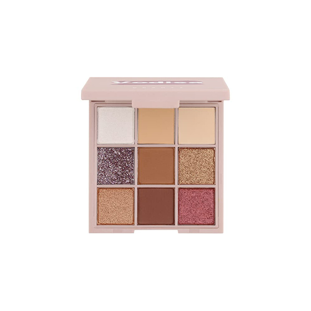 Cream Nude Eyeshadow Palette With Matte Shimmer Glitter Shades, Pigment Longlasting Travel Size