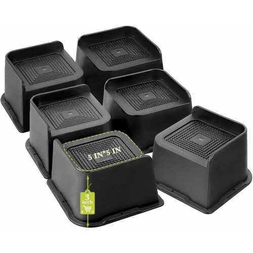 Elevadores de cama de 1 a 8 polegadas, resistentes, suportam até 6000 libras, elevadores de móveis extragrandes para sofá, mesa e cadeira,