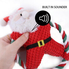 3 stk. juleleke for hunder, plysj, tegneserie, pipende, tygge, bittbestandig leke, lydleker, hundeleker, molarleke for små og mellomstore hunder