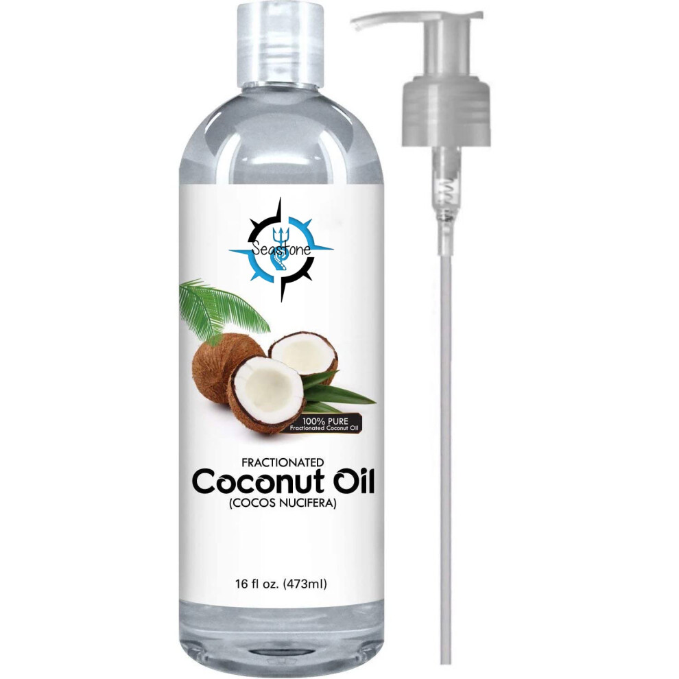 Fractionated Coconut Oil 16oz MCT Carrier for Essential Oils, Skin and Hair Moisturizing Massage