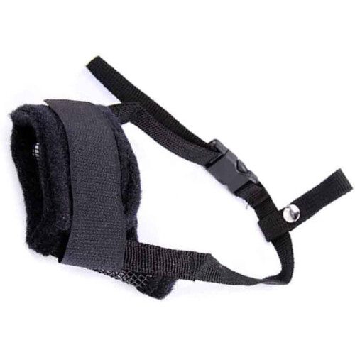 Dog Muzzle Adjustable Nylon with Secure Buckle for Outdoor Walking and Training 1