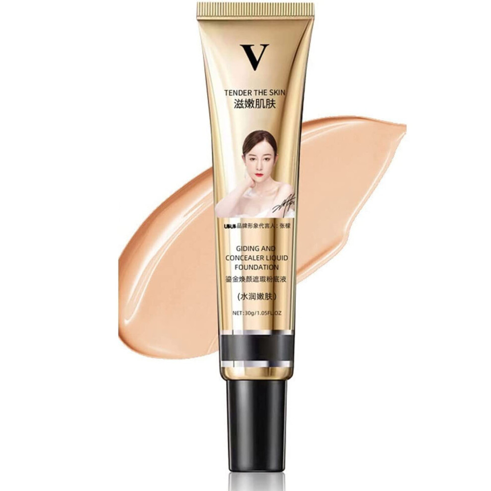 Liquid Concealer Full Coverage Foundation Waterproof Matte Brightening Hydrating 30g