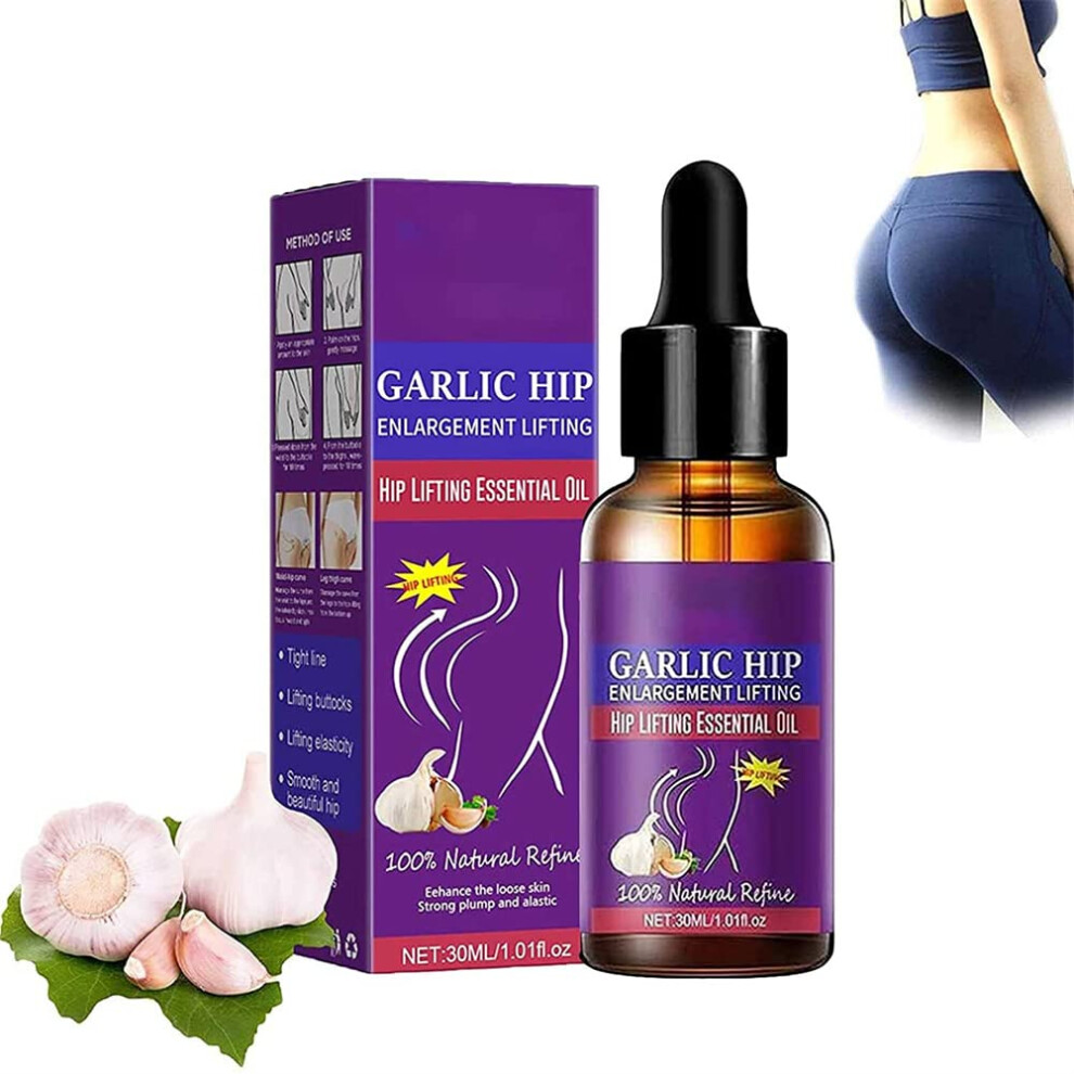 Butt Enhancement Oil 30ml Garlic Hip Lifting Essential Oil for Natural Firming and Cellulite Care