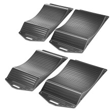 DNA MOTORING Premium Anti-Slip Rubber Design Spot and Flat Prevention, Easy-to-Carry Tire Savers Ramps with Handbag, Set of 4, Black, TOOLS-00706