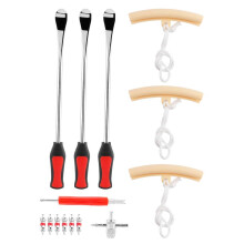 Tyre Spoons Levers, 3Pcs Tire Level Spoon Motorcycle Tire Levers Irons Change Tool Tire Wrench Removal Kit, 3pcs Assembly Aid, Valve Stem Cores Rim
