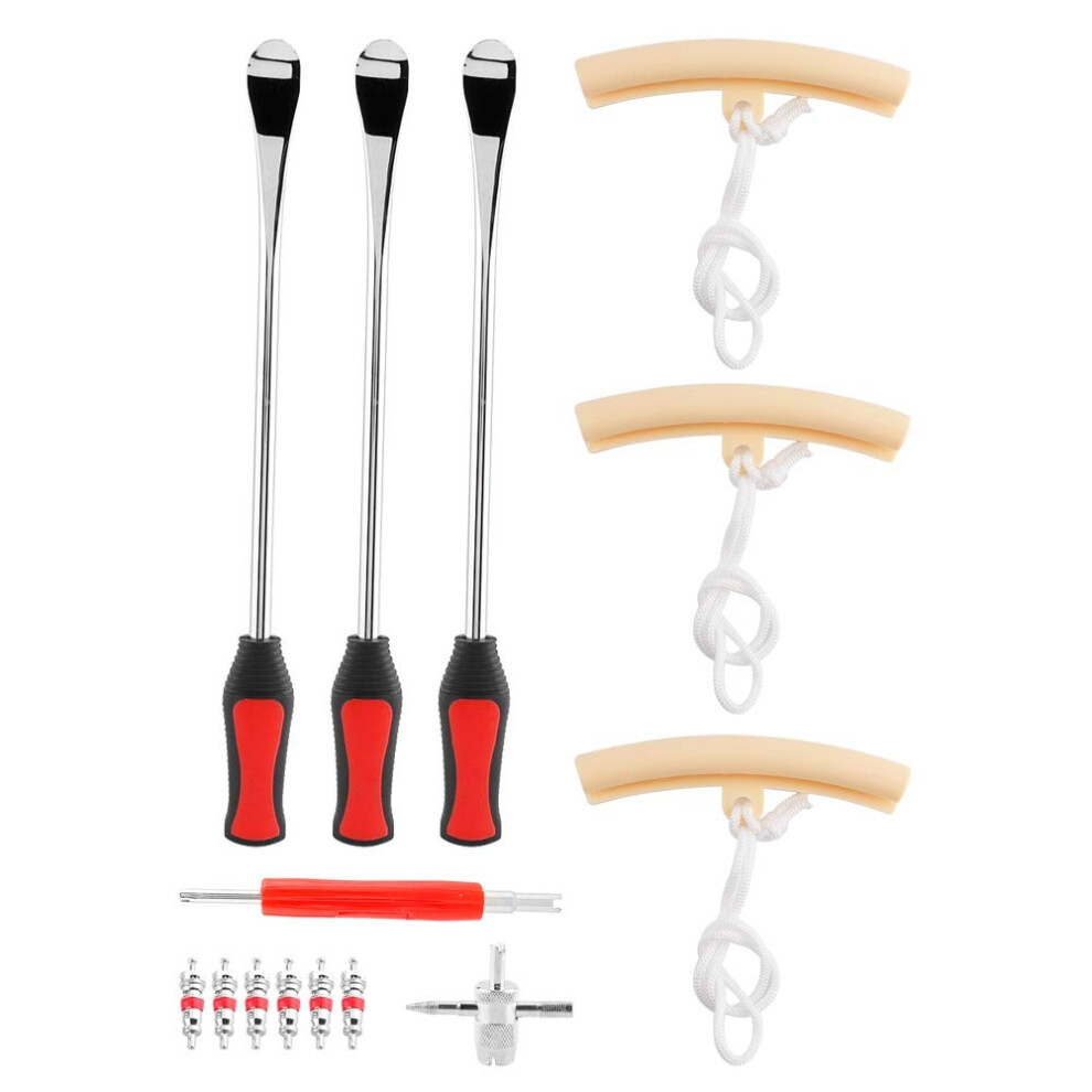 Tyre Spoons Levers, 3Pcs Tire Level Spoon Motorcycle Tire Levers Irons Change Tool Tire Wrench Removal Kit, 3Pcs Assembly Aid, Valve Stem Cores Rim 738680704054