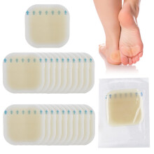 25 Pack Blister Plasters for Feet, Blister Bandages Invisible Hydrocolloid Blister Cushion Pads Gel Blister Guard Pads Waterproof for Heel, Toe, Guard