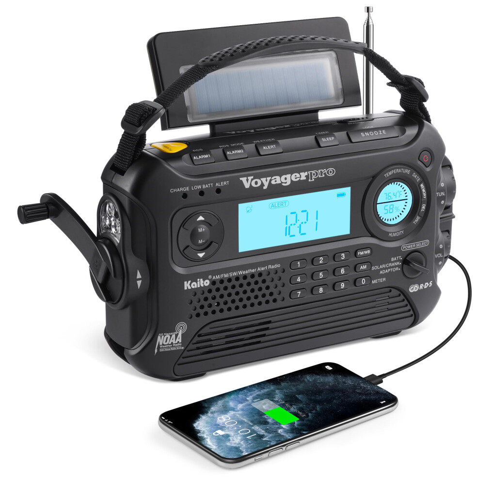 Photos - Radio / Clock Kaito Voyager Pro KA600 Digital Solar Dynamo Wind Up Crank Dynamo AM/FM/LW Shortwave and NOAA Weather Protection Radio with