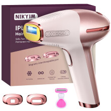 NIKYJM IPL Laser Hair Removal Device with Ice Cooling, 3-in-1 HR/SC/RA Painless Hair Remover Machine, 3 Functions, 9 Levels, at-Home Salon for