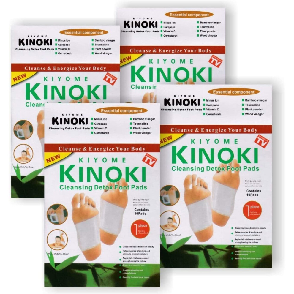 Grey Look Detox Foot Cleanse, Kinoki Detox Foot Pads Patches Cleansing 100% Natural Organic Foot Pads Toxins ~ Stress Relief Improve Sleep Quality