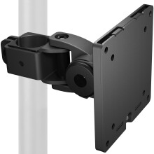 VIVO Steel Ultrawide Monitor Bracket Pole Mount with Removable 75mm and 100mm VESA Plate, Fits up to 49 inch Screens, 1.4 inch Pole Diameter, Black,
