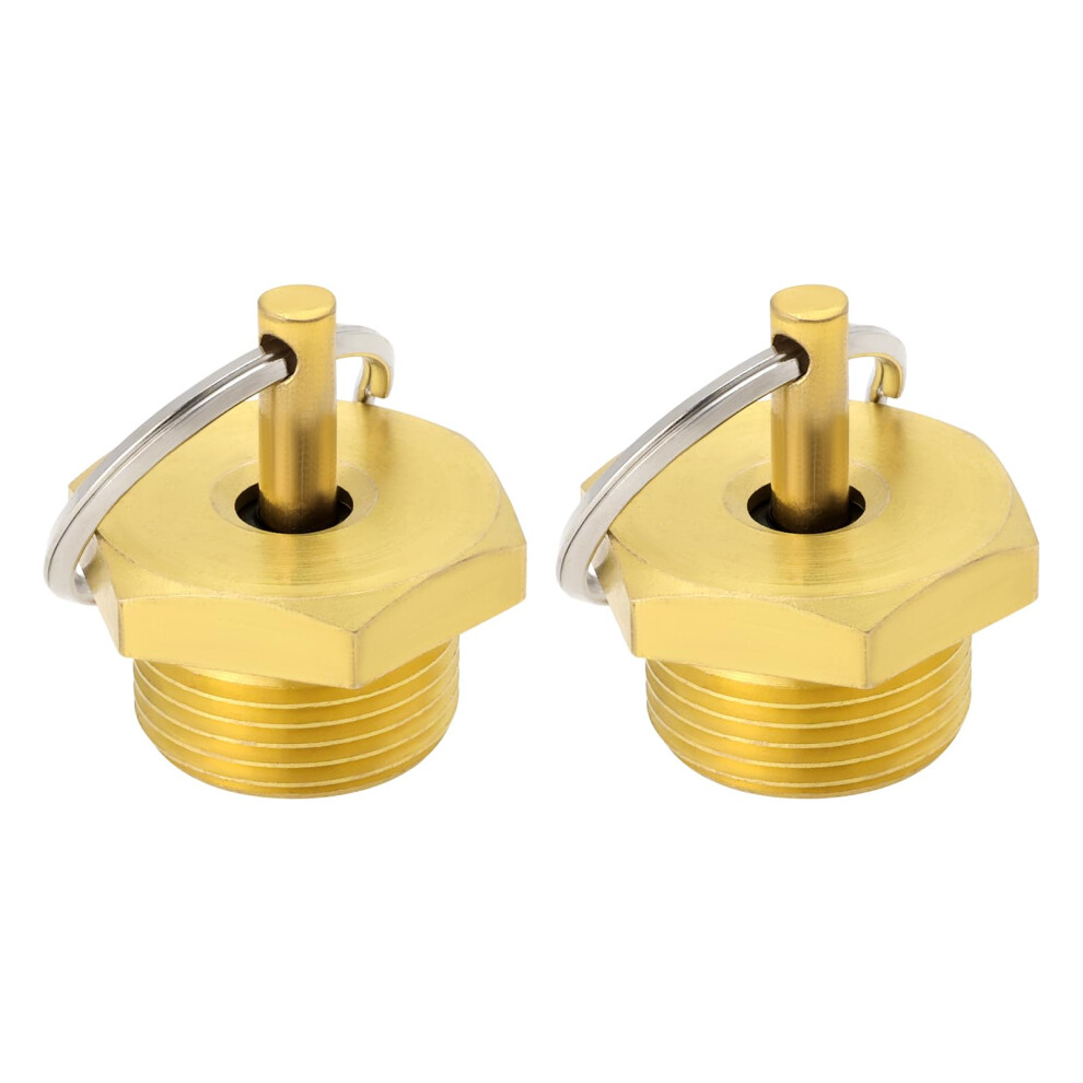 Sg Store 2Pcs M22x1.5 Brass Drain Valve External Thread 27Mm Hex Diameter Safety Valve For Truck Boilers Air Compressors Chemical Manufacturing With 4895253935324