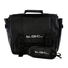 New TGC ? Messenger Style TGC Padded Carry Case Bag for The Panasonic DVD-LV70 Portable DVD Player (Jet Black)