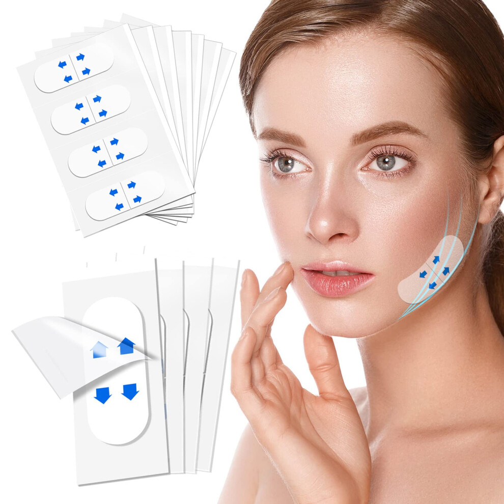Face Lift Tape 40Pcs Invisible Waterproof Ultrathin For Sagging Skin Double Chin And Wrinkles 9365369745650