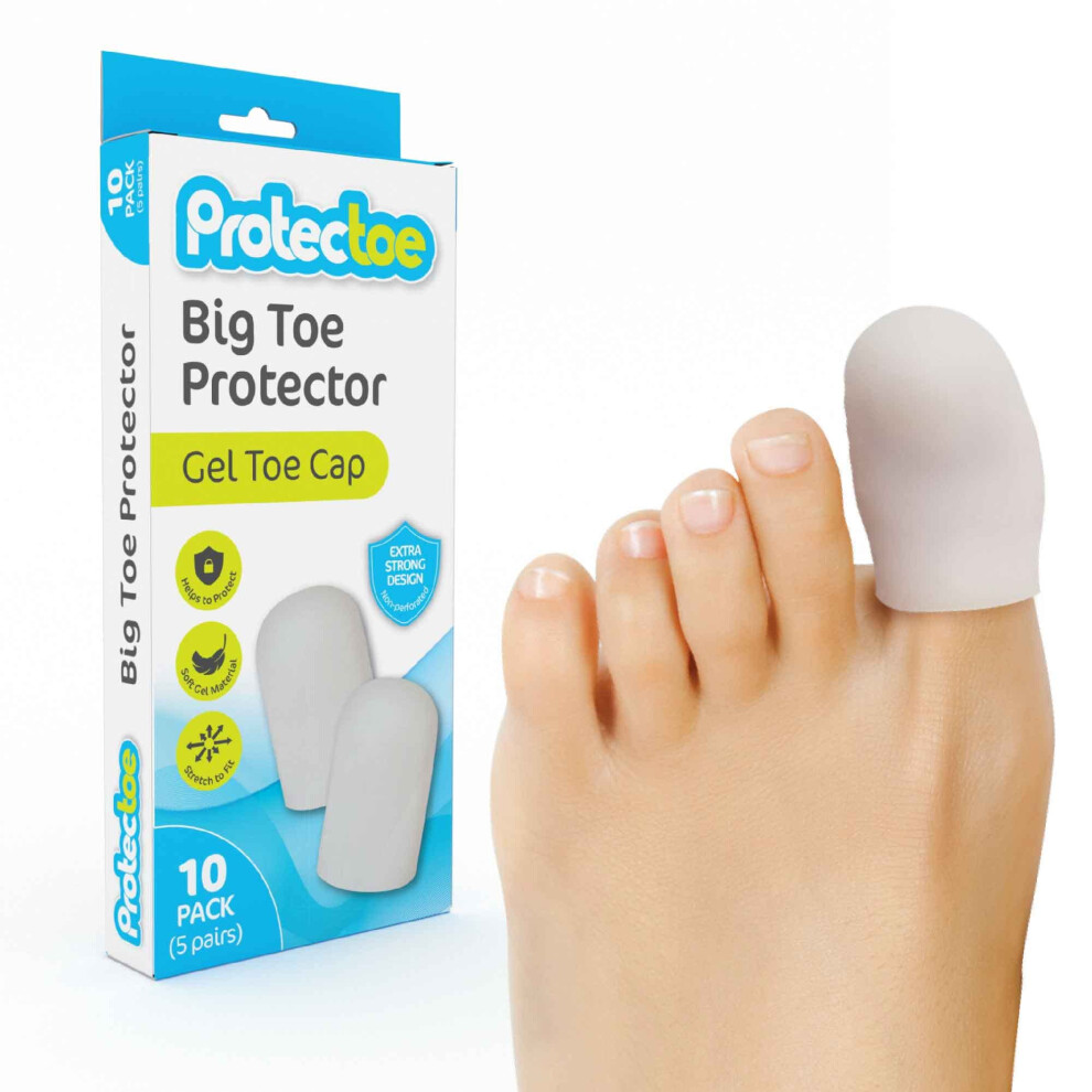 Protectoe Big Toe Protector Non-Perforated Extra Strong Design - Pack Of 10