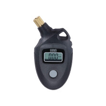 BBB Cycling PressureGauge Bike Tyre Pressure Gauge | Digital Pressure Checker for Cycling Tyres | Compatible with Presta and Schrader Valves | BMP-90,