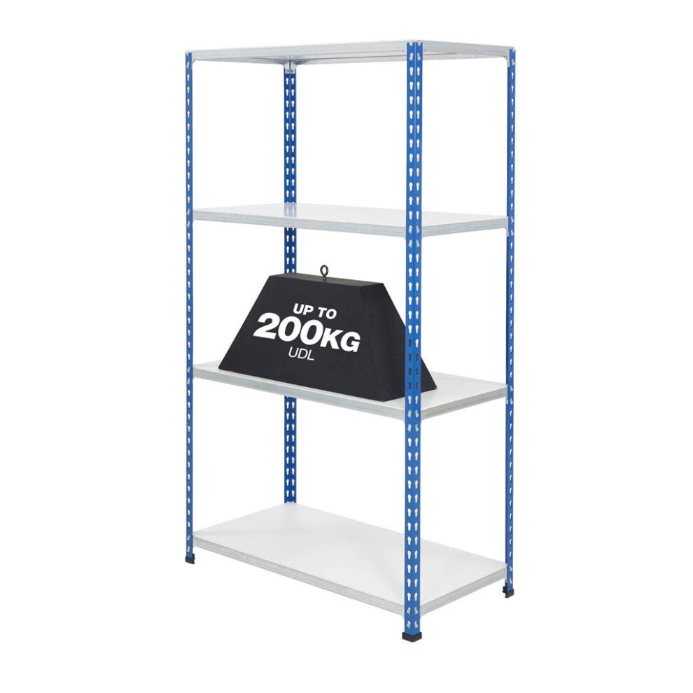 Bigdug Garage Shelving Unit 4 Tier 1600Mm Melamine Shelves (1600H X 1220W X 305D Mm) 5060677384457