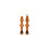 Hope Tubeless Valve Pair - 40mm, Orange 1