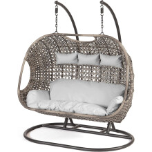 GSD Triple Hanging Cocoon Egg Chair Garden Swing Hammock Removable Luxury Cushions! Triple Cocoon