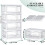 StowBin Storage Boxes with Lid - Plastic Storage Bins with 1 Lid,23L*4 Tier Clear Stackable Storage Boxes with Wheels,Large Bins Organizer for Bedroom 2