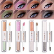 Liquid Glitter Eyeshadow Set Waterproof Long Wear 8 Shimmer Shades DoubleEnded Metallic Kit
