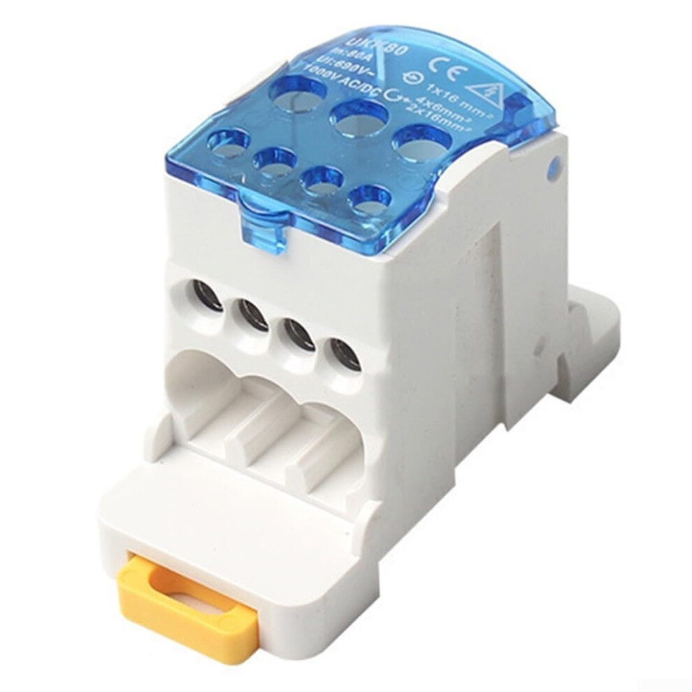 80A Din Rail Terminal Block With Current Power Distribution And Flame Retardant Protection 9044945760675