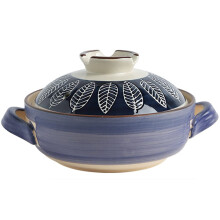 Ceramic Casserole Dish with Lid 2.5L Round Earthenware Pot for Stew and Soup Oven Microwave Safe