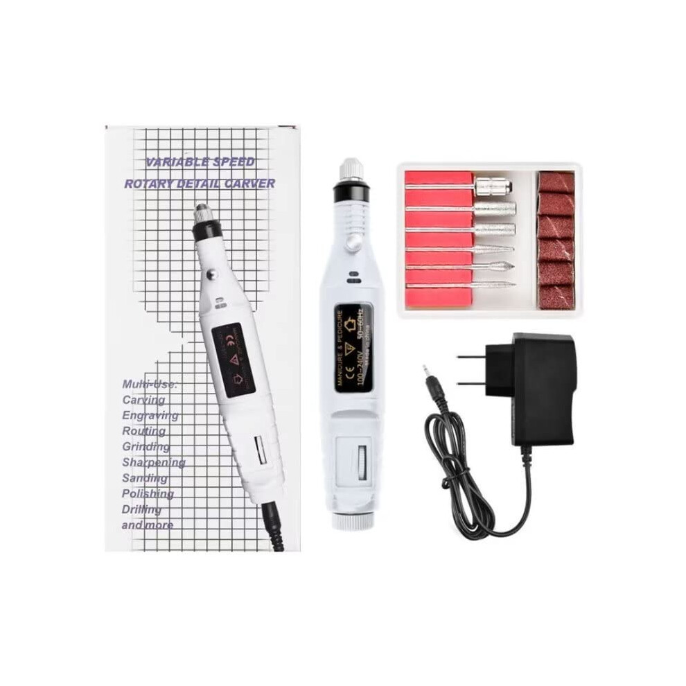 Electric Nail Drill with Professional Nail Drill Bit for Precise Cuticle Removal and Salon Use