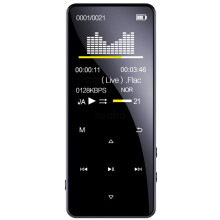 Reprodutor de MP4/MP3 com suporte para 128 GB, Bluetooth, reprodução de música sem perdas, rádio FM, gravador e modo esportivo.