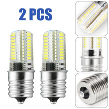 2 Lâmpadas LED E17 para Forno de Micro-ondas, Reguláveis, Luz Branca Natural 6000K.