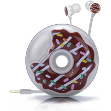 Écouteurs intra-auriculaires en forme de donut pour enfants, écouteurs filaires et intra-auriculaires pour enfants avec de jolis écouteurs.