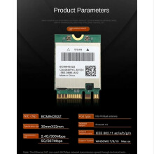 Voor Dual Band BCM94352Z WIFI-kaart 1200Mbps4.0NGFF802.11Ac WLAN-adapter DW1560