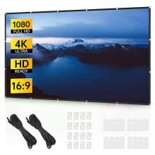 120 inch Projector Screen, Outdoor Projector Screen 16:9 Foldable Anti-Crease Projection Screen Portable