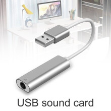 Placa de Som USB Externa Portátil 2 em 1 Plug and Play 7.1 Canais para Laptop (Cor Aleatória).