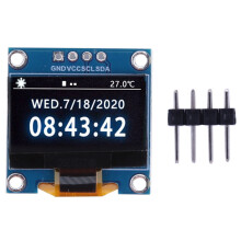 Modulo OLED jixopn da 0,96 pollici, 4 pin IIC, SSD 3,3-5 V, unità 1315, display 128x64 bianco/blu/giallo per Arduino/Raspberry Pi/BBC