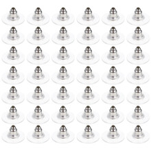 Transparente Ohrstecker mit einfachem Verschluss, 100 Stück