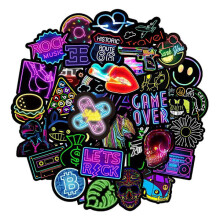 Sticker-Packung – Neon3mehrfarbig