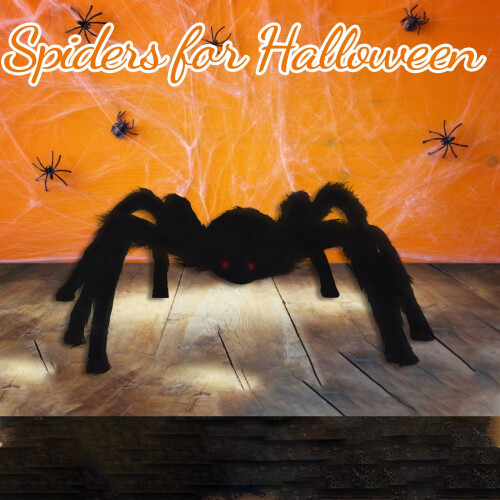 Εκπτώσεις! Μαύρη Αράχνη για το Halloween, Συμβατή με Εξωτερική Εσωτερική Διακόσμηση, 2