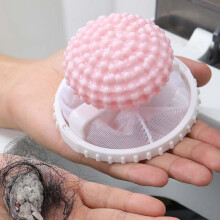 SUSUchens Reusable Laundry Ball Small Washing Machines Easy to Use Gentle Clothes Filter Bag for Hair Lint Removal Yellow