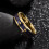 Δαχτυλίδι Tioneer Galaxy Style Tungsten Carbide με ένθετο Opal & φύλλο χρυσού σε βέρα 8mm ή 6mm για 5