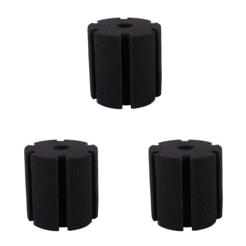 3X Akvariumfilter Biokemisk Svamp Skum Udskiftning Sort