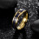 Δαχτυλίδι Tioneer Galaxy Style Tungsten Carbide με ένθετο Opal & φύλλο χρυσού σε βέρα 8mm ή 6mm για 3