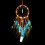Dreamcatcher with Lights Light Blue Turquoise Feathers 52cm blue 3