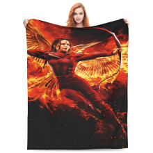 Couverture Hunger Games, polaire flanelle ultra douce et confortable pour garçons, filles et adultes, couverture légère et moelleuse pour canapé